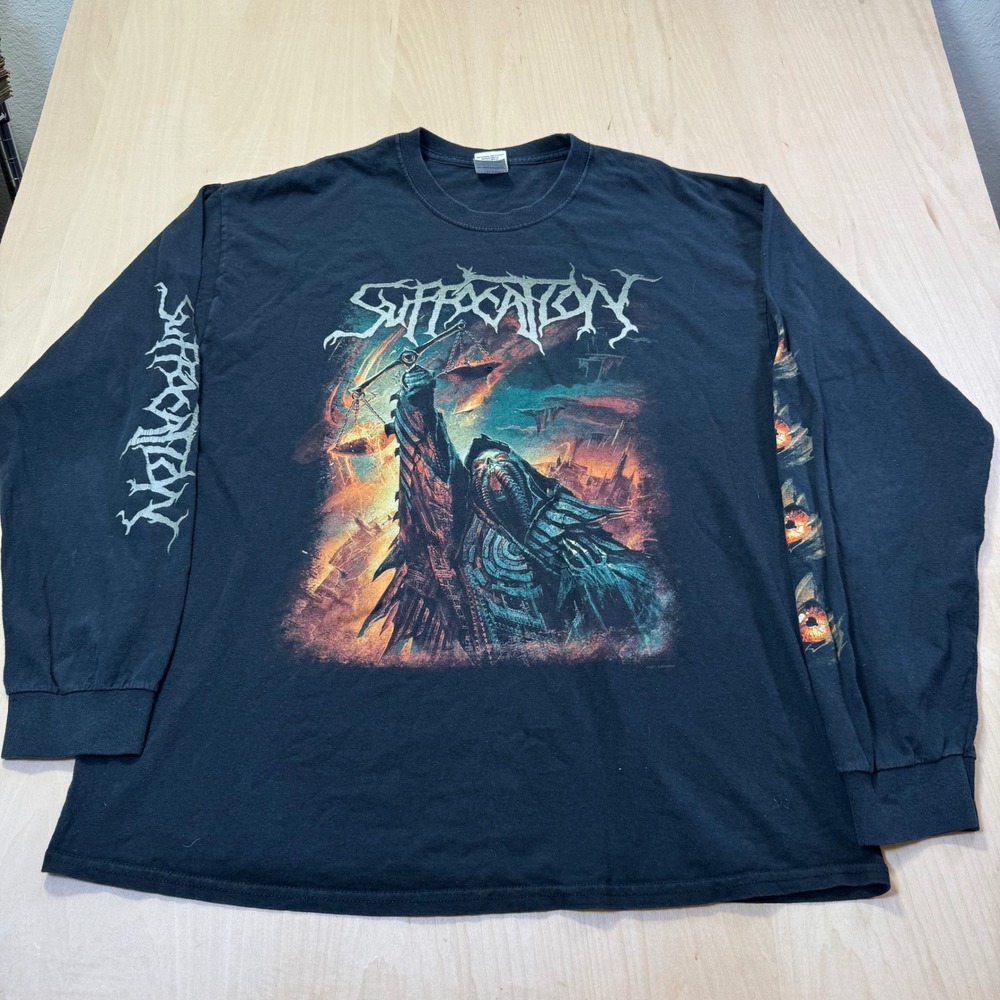 Suffocation Pinnacle of Bedlam Long Sleeve‎  Black XL 2013 Death Metal Graphic